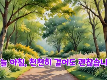 오늘 아침, 천천히 걸어도 괜찮습니다