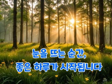 눈을 뜨는 순간, 좋은 하루가 시작됩니다